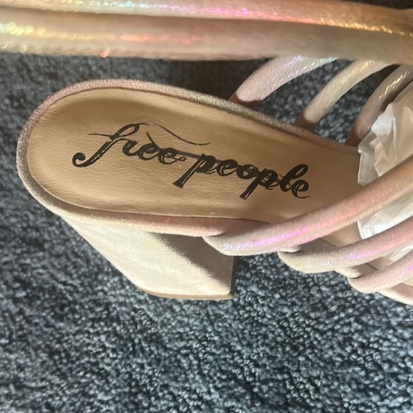 Free People Cream Heels with Strappy Design - Picture 2 of 4